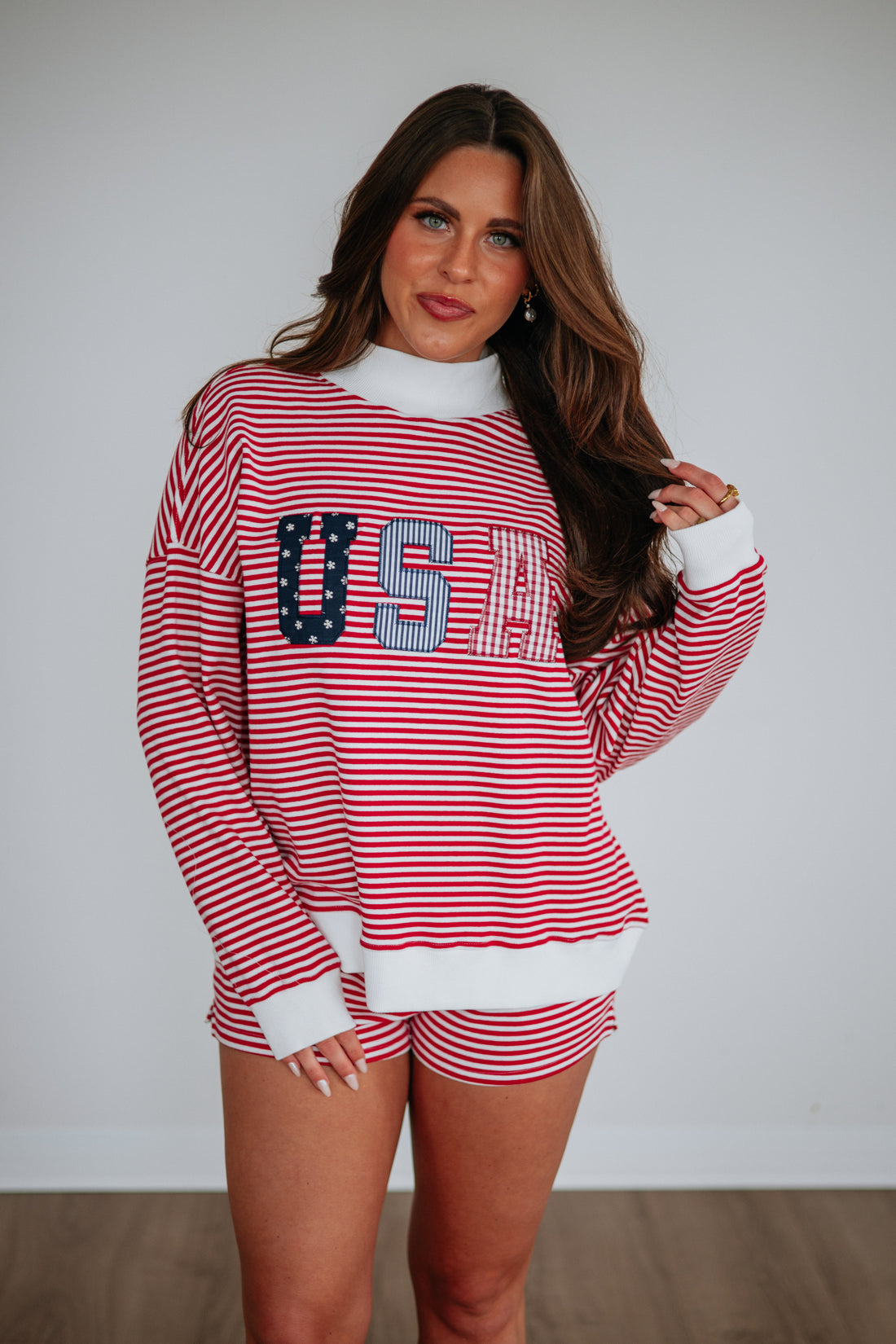 Red, White, & Cute Pullover
