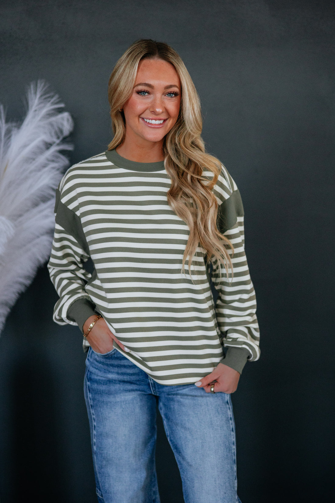 Annora Striped Sweatshirt