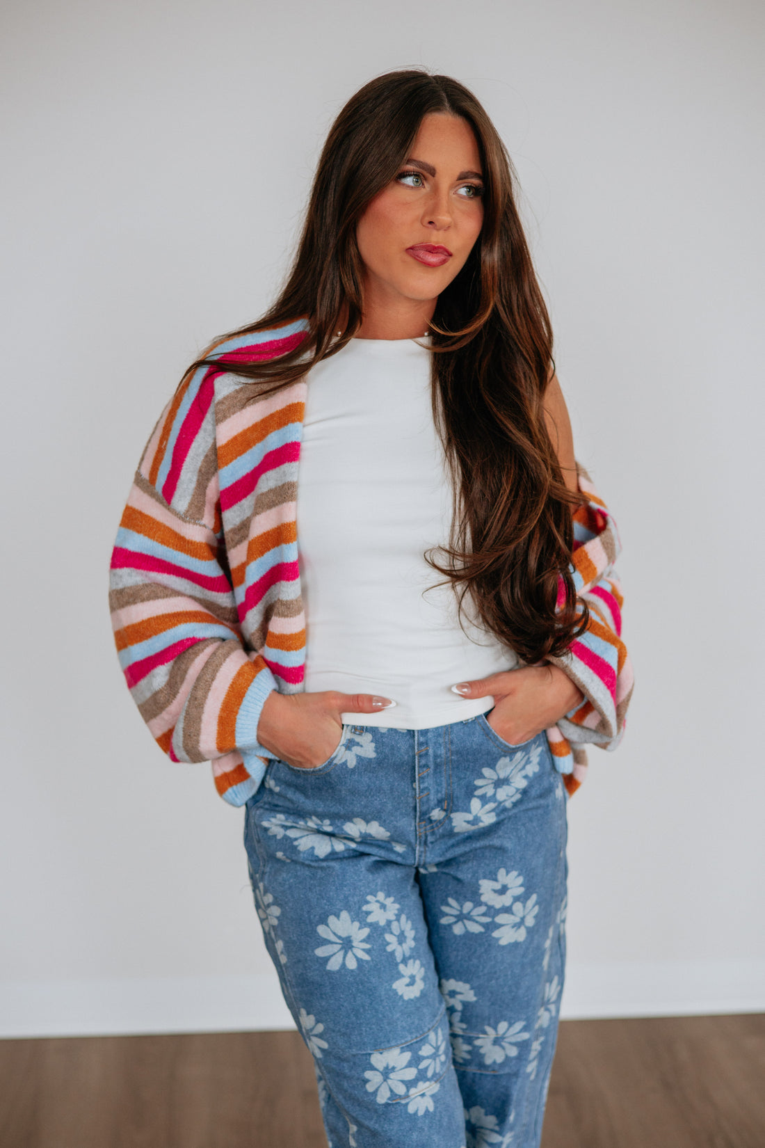 Claribel Striped Cardigan