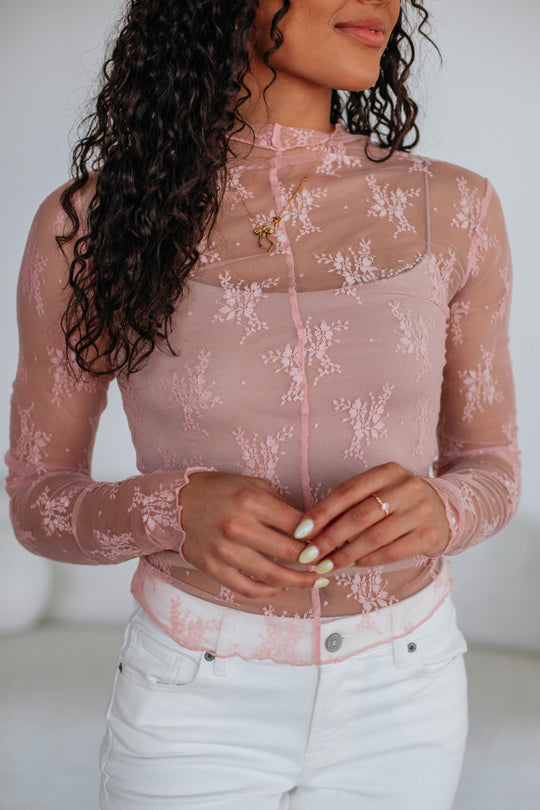 Asa Lace Top - Blush