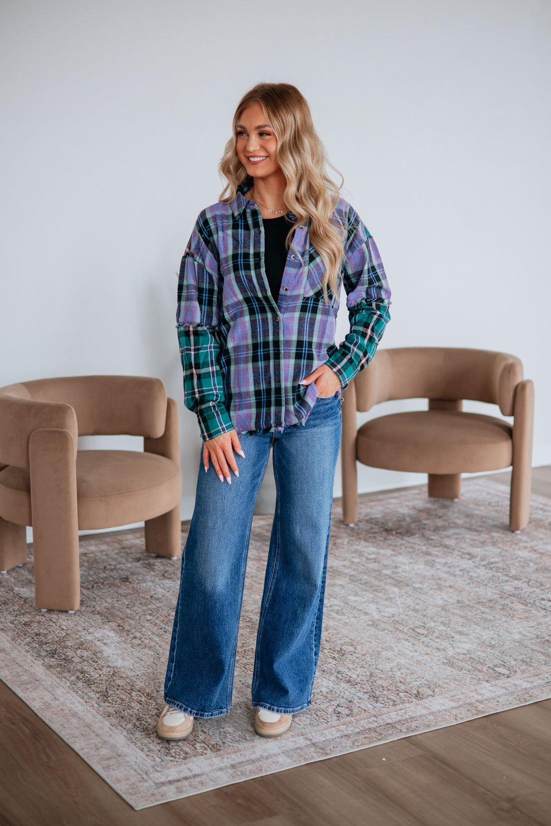 Joleen Flannel Top