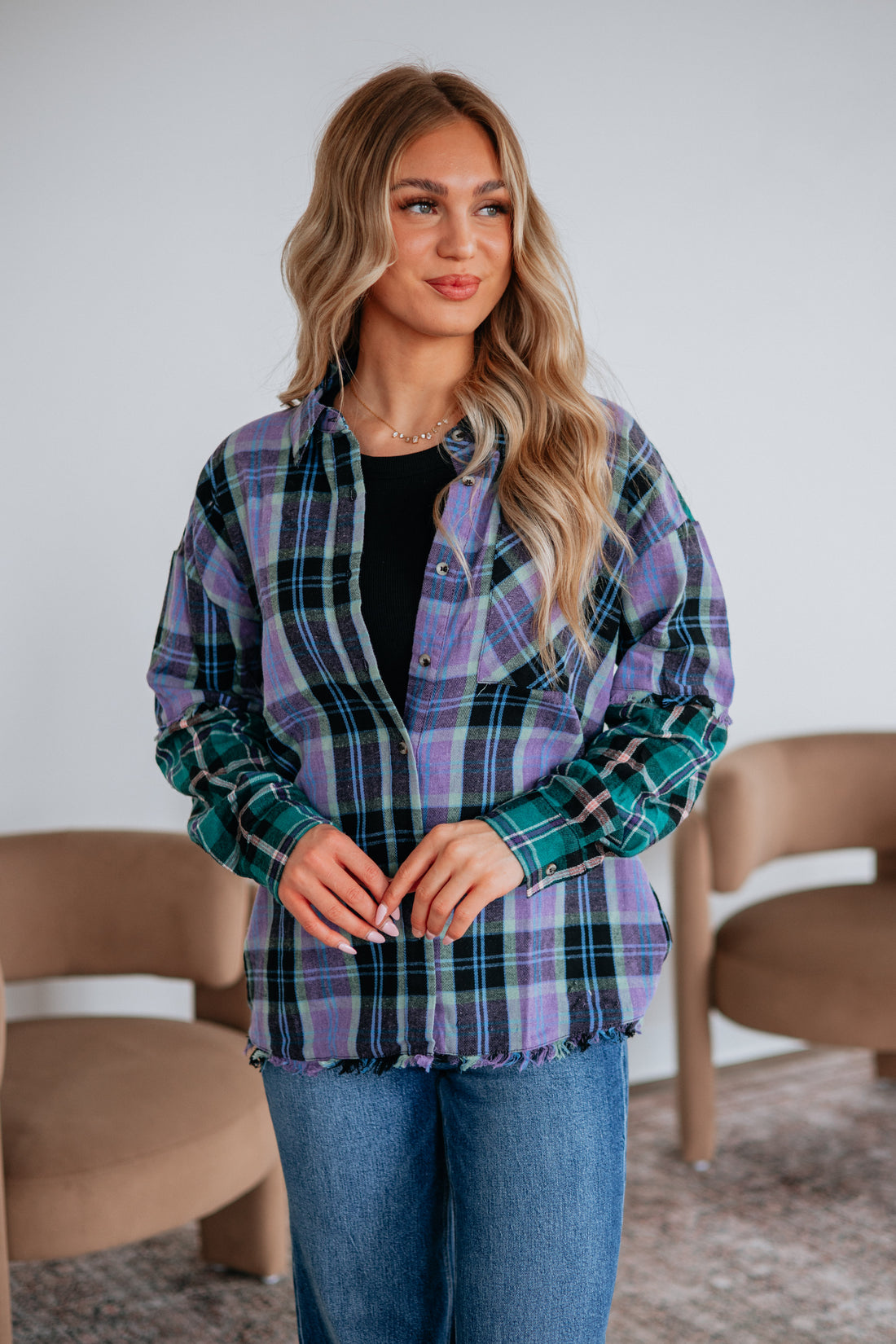 Joleen Flannel Top