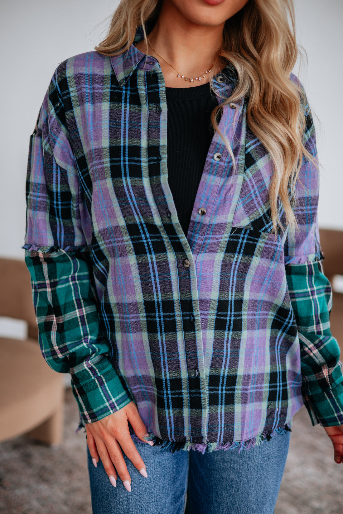 Joleen Flannel Top