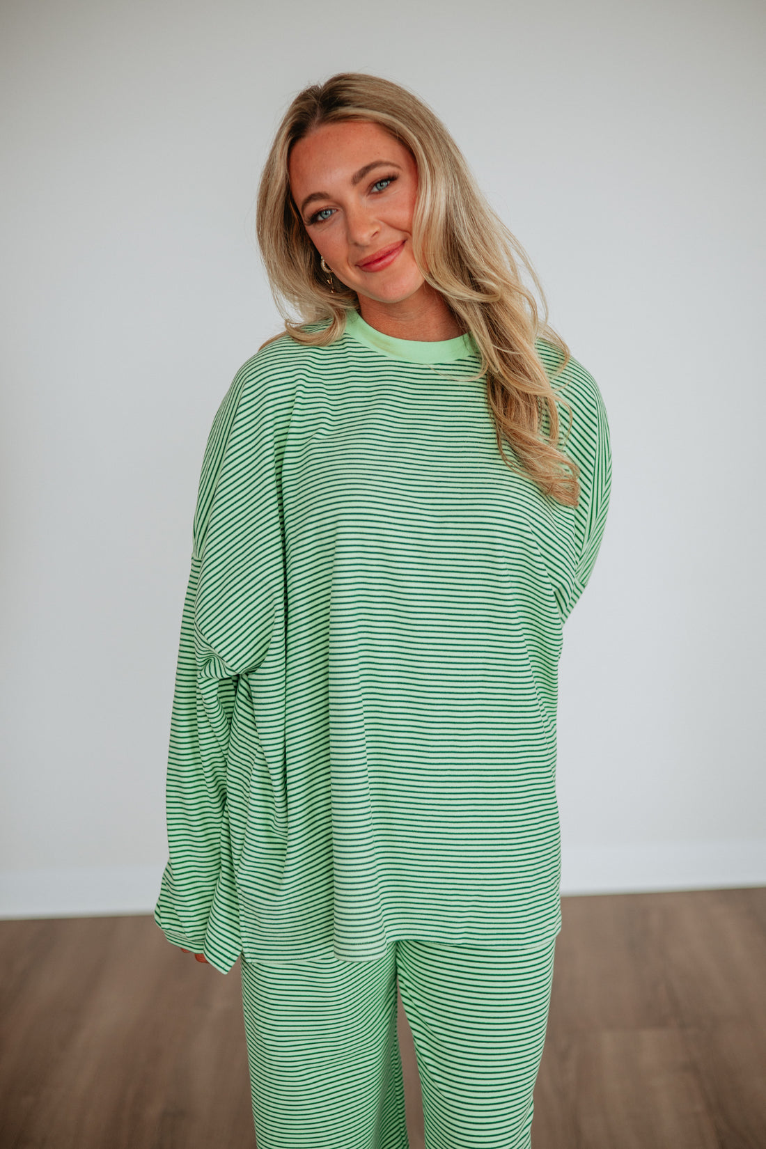 Cayla Striped Top - Key Lime Mix