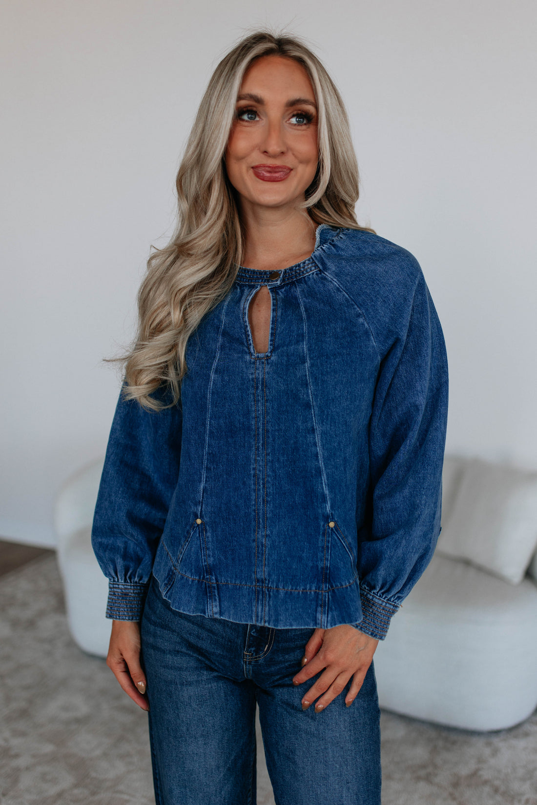 Eliane Denim Top