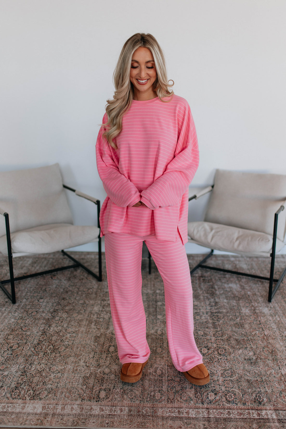Cayla Striped Top - Flamingo Mix