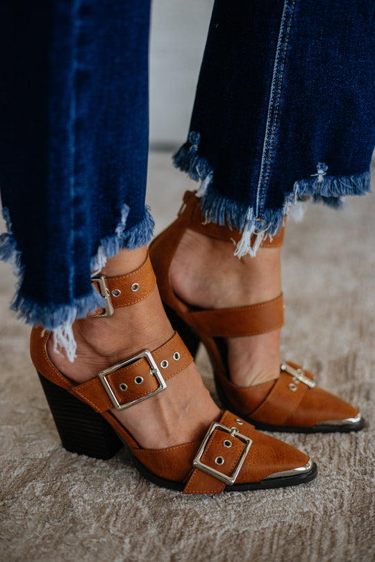 Proving My Point Heels - Cognac