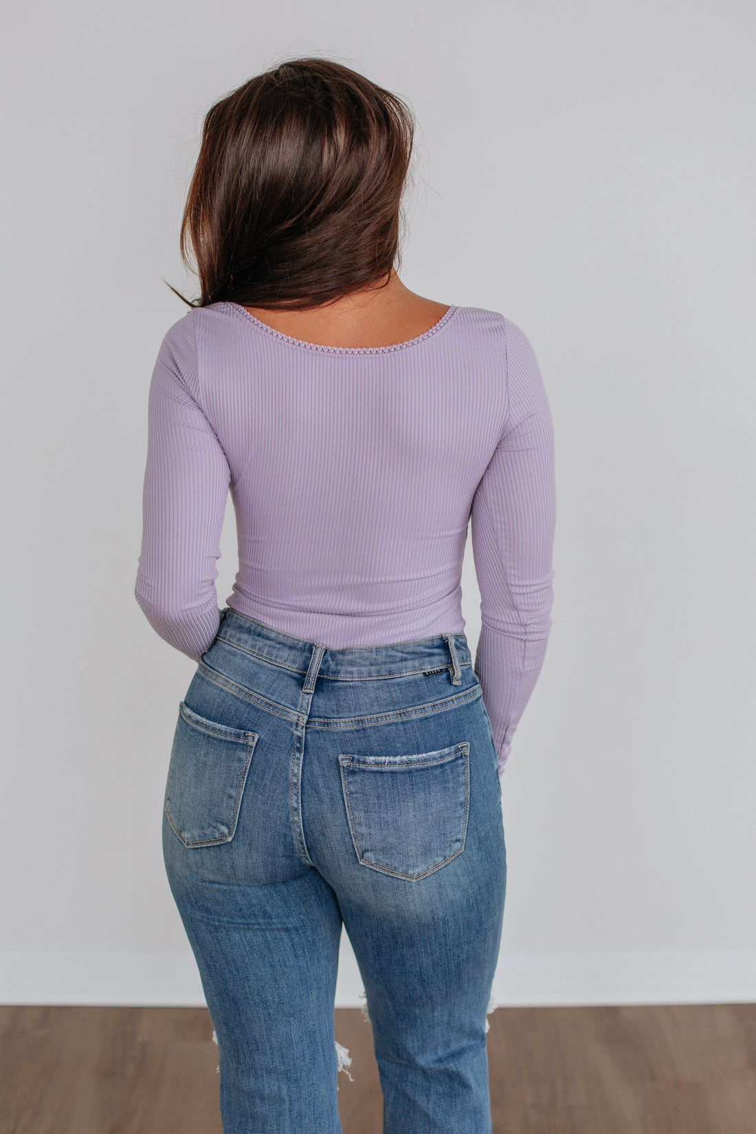 Haleigh Ribbed Bodysuit - Lilac