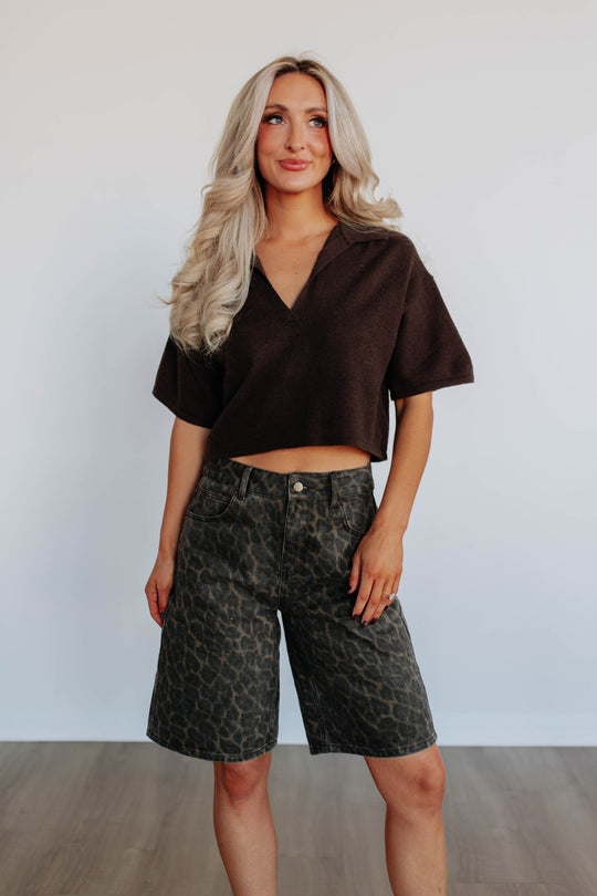 Blaise Leopard Shorts