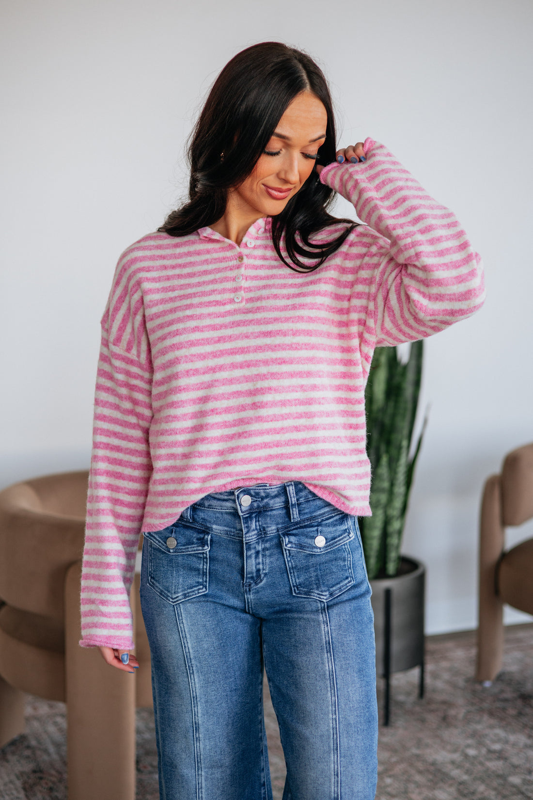 Brayden Striped Sweater - Taffy