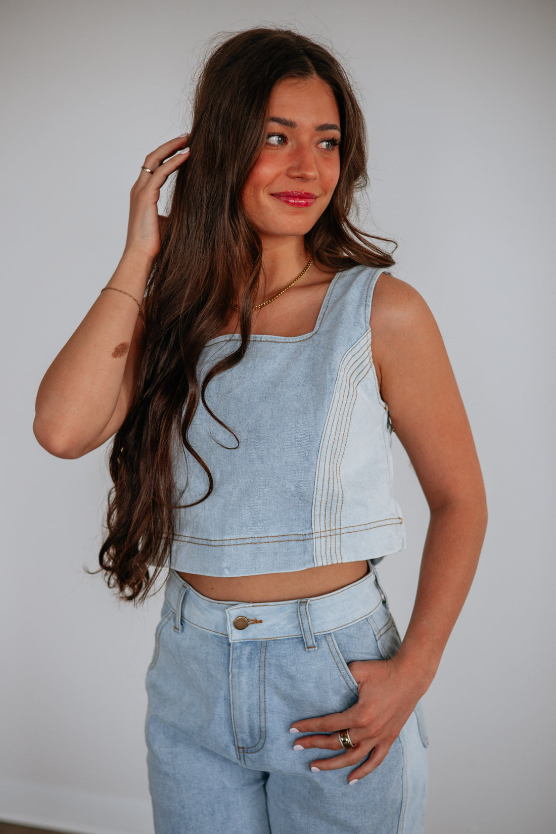Jadia Denim Tank
