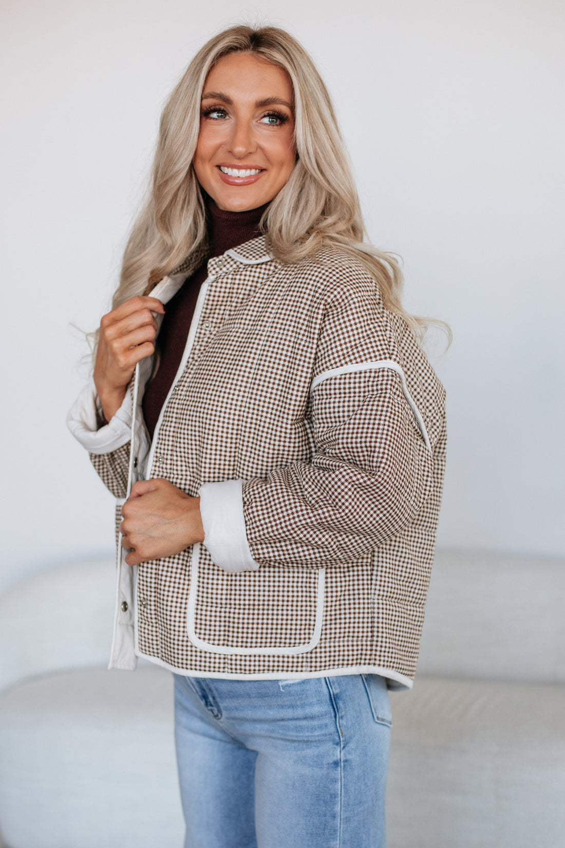 Jenelle Gingham Jacket