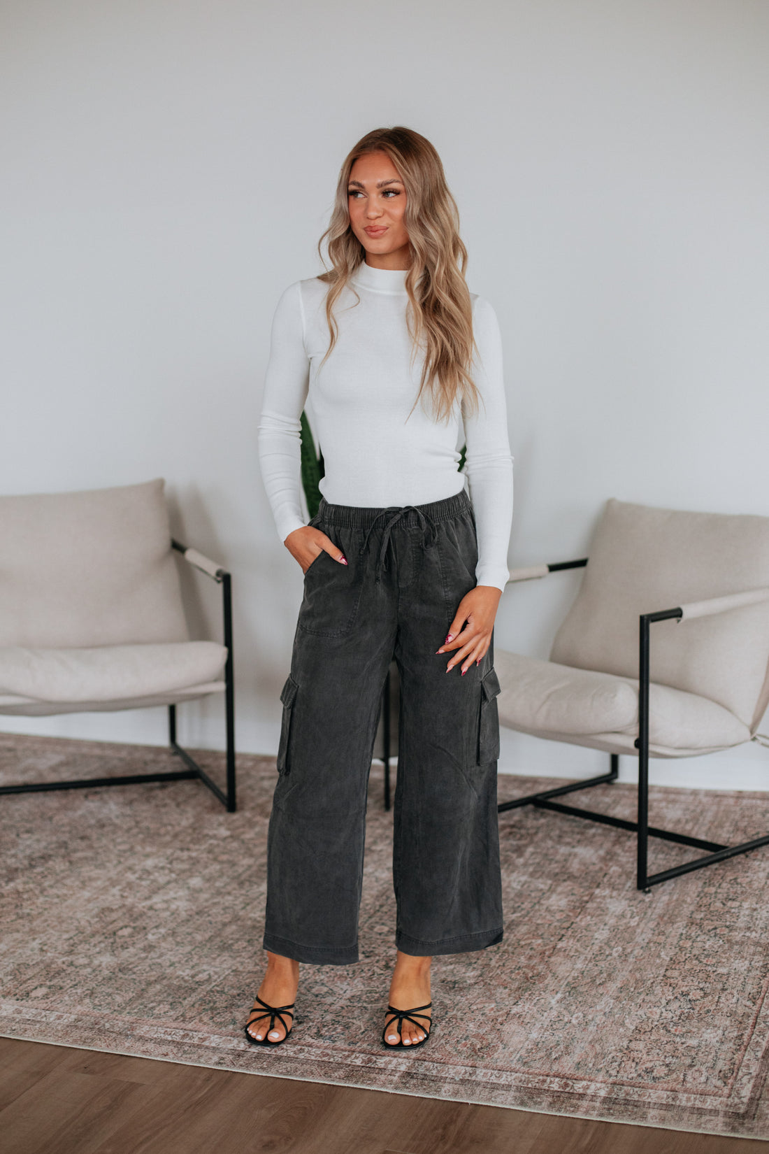 Wylie Cargo Pants - Charcoal