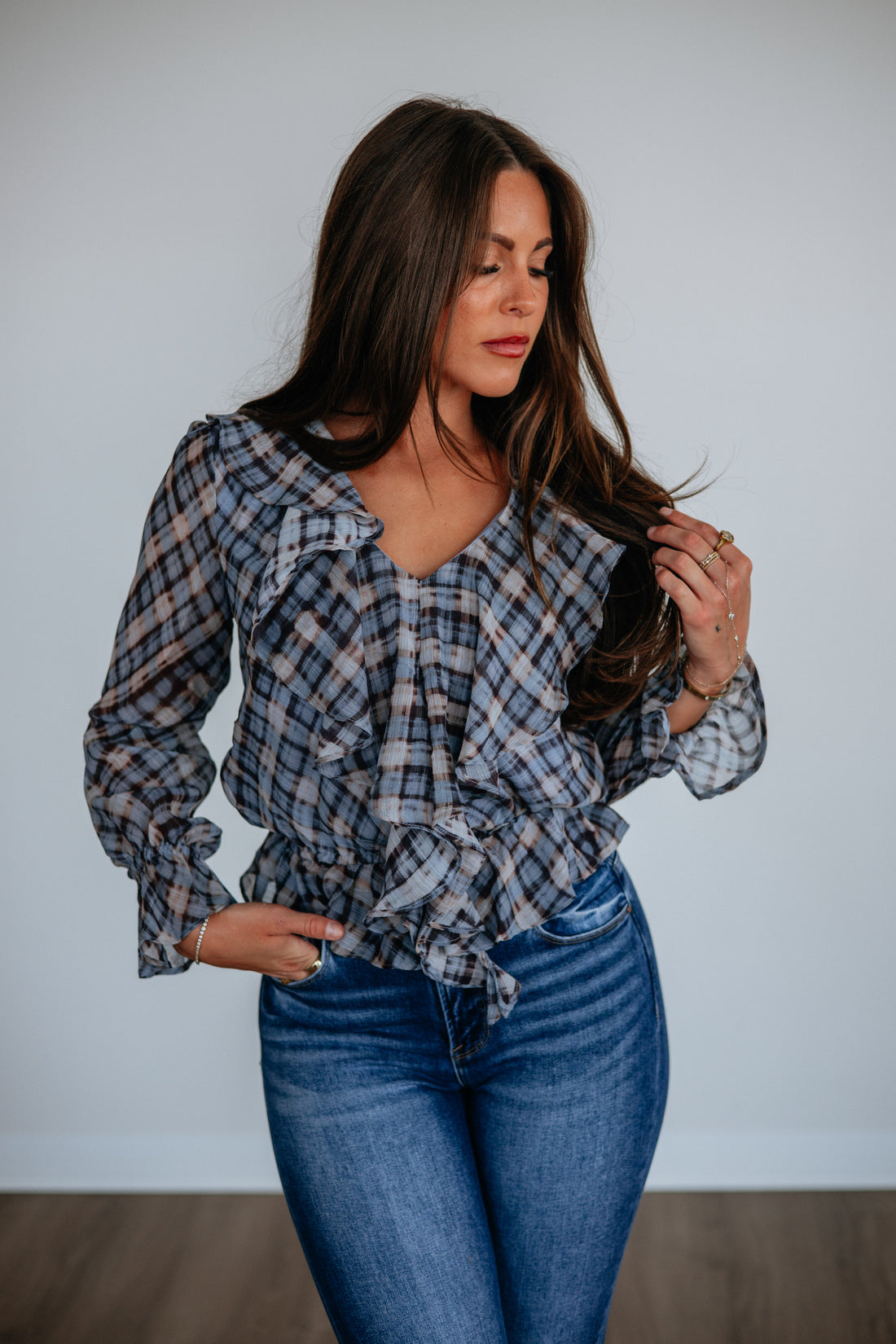 Lara Plaid Top