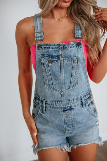 Dylan Hidden Short Overalls - Enchanting