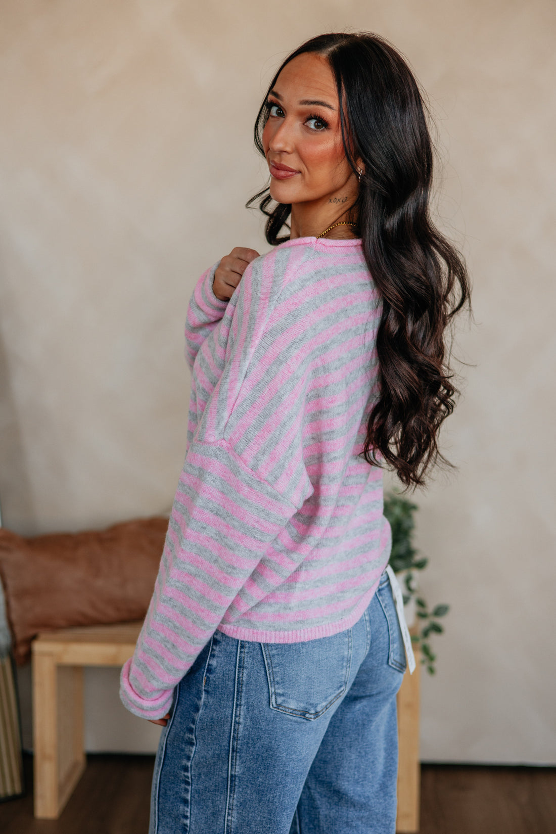 Brooke Striped Cardigan - Cotton Candy Mix