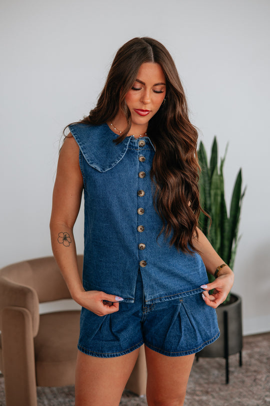 June Denim Top