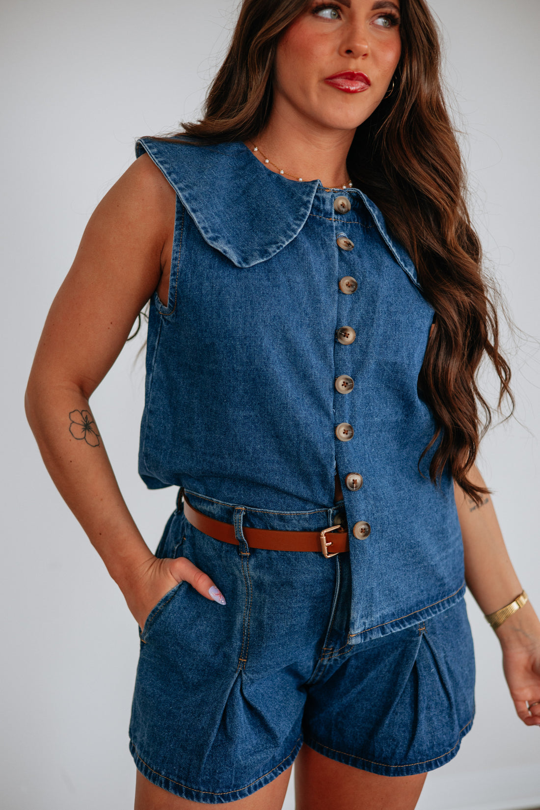 June Denim Top