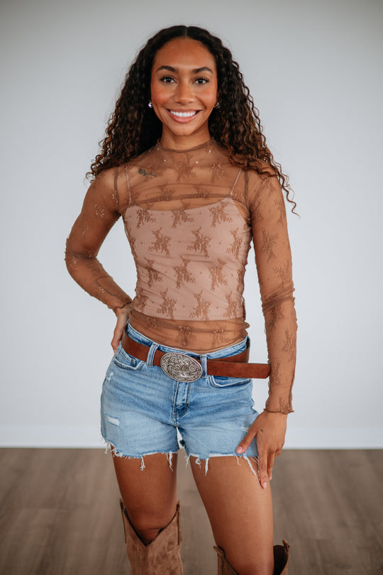 Asa Lace Top - Mocha