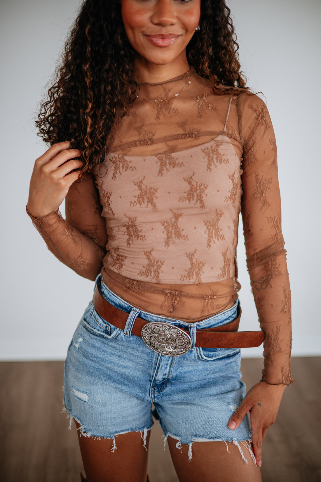 Asa Lace Top - Mocha