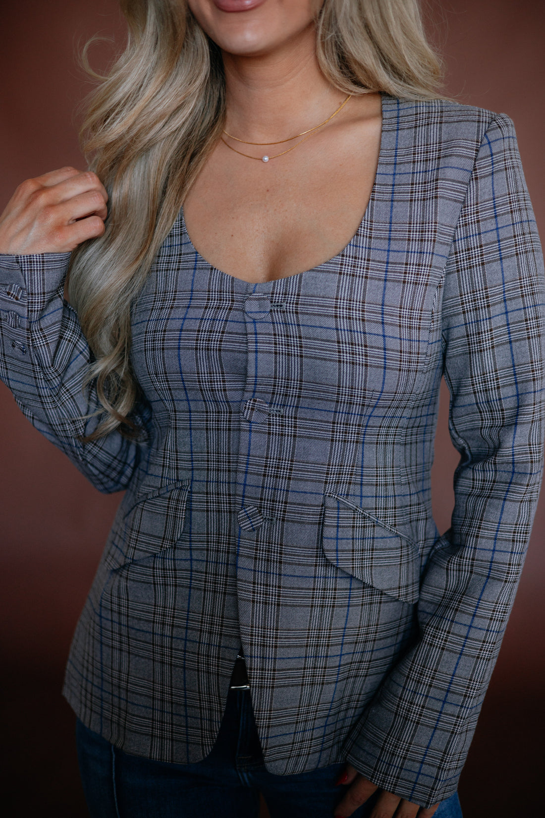 Raechel Plaid Blazer