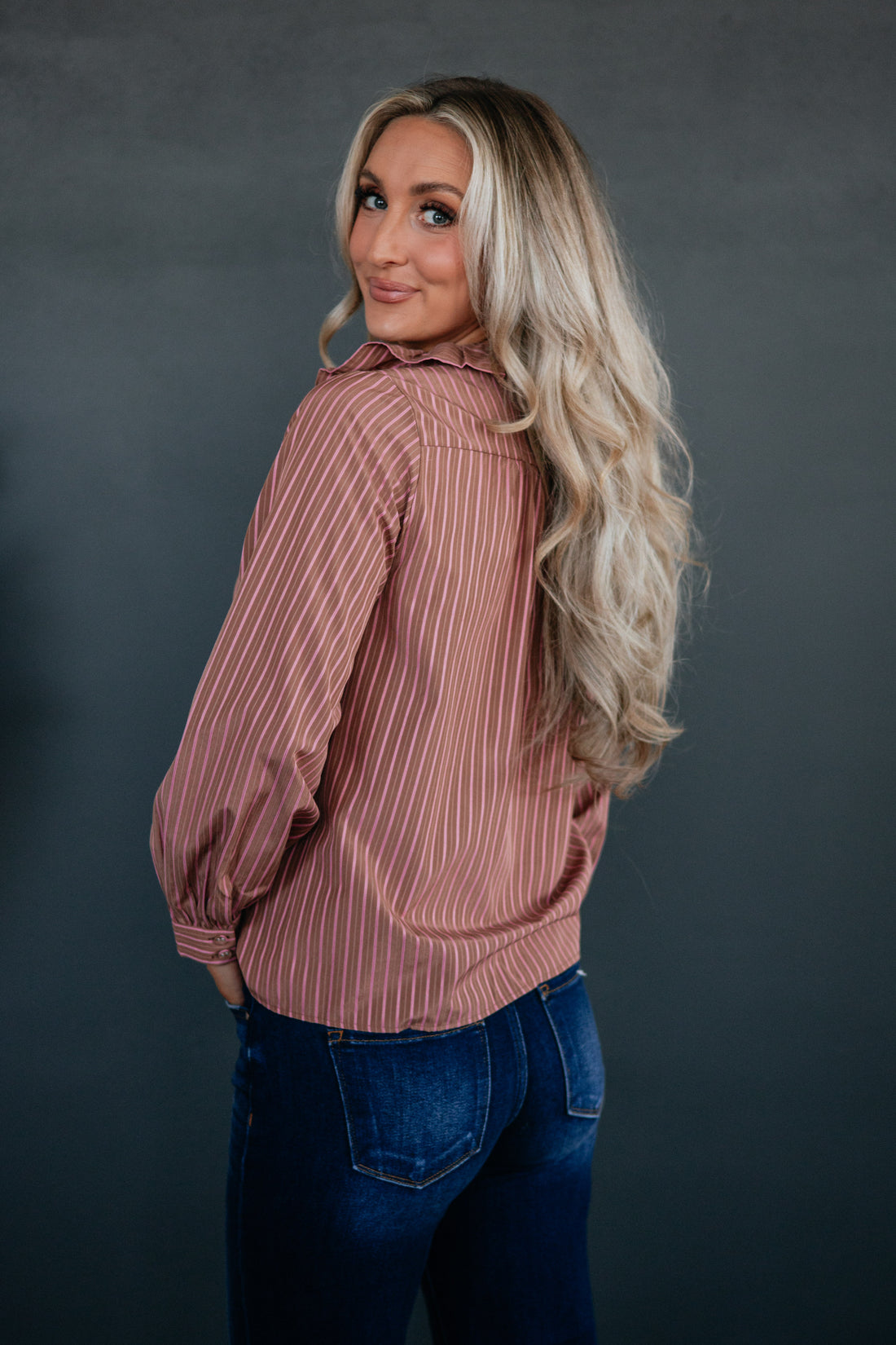 Lesa Striped Button Down