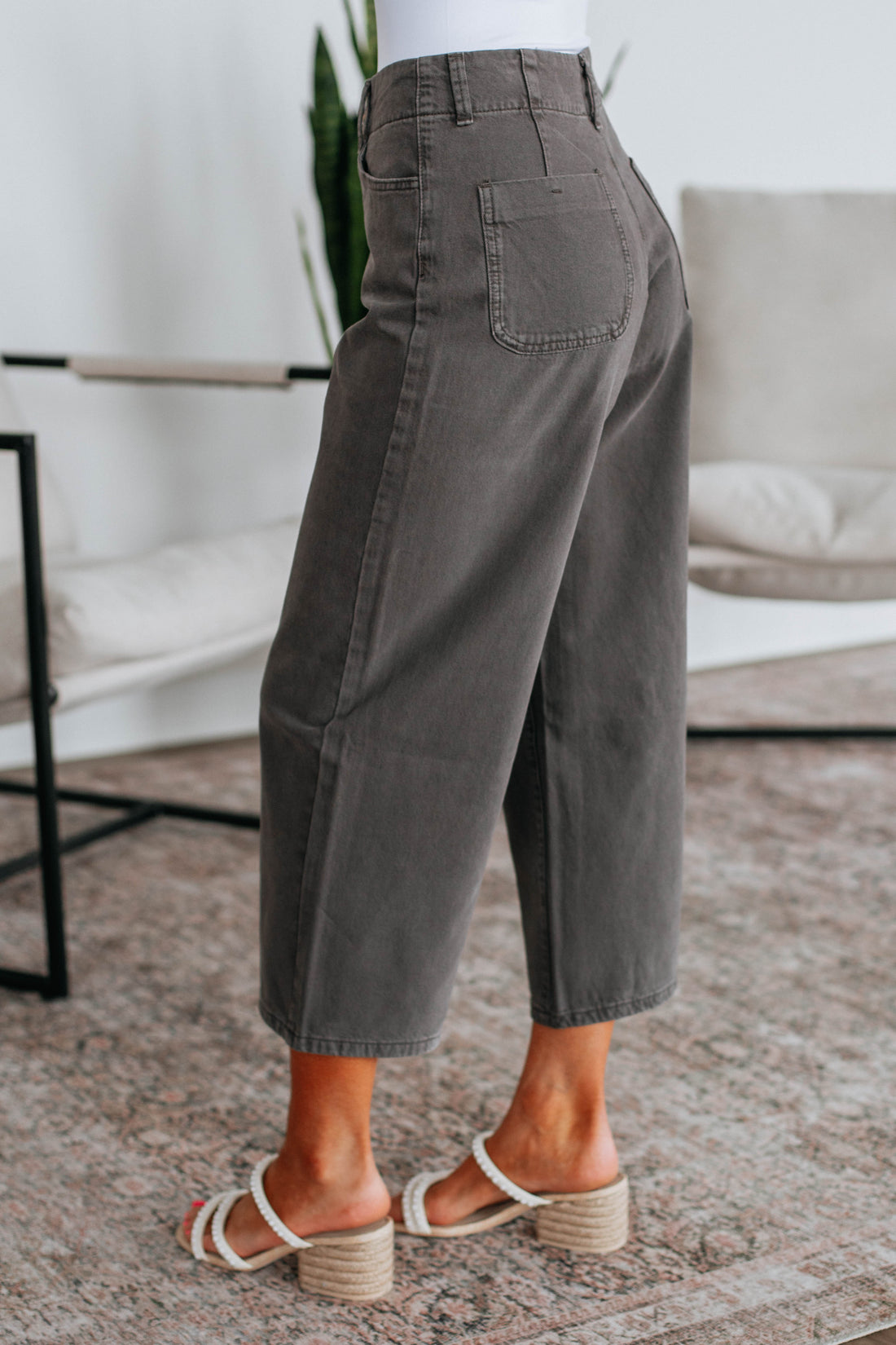 Blithe Wide Leg Pants - Charcoal
