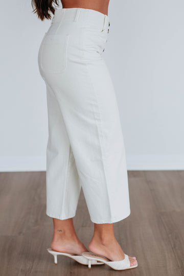 Blithe Wide Leg Pants - Ecru