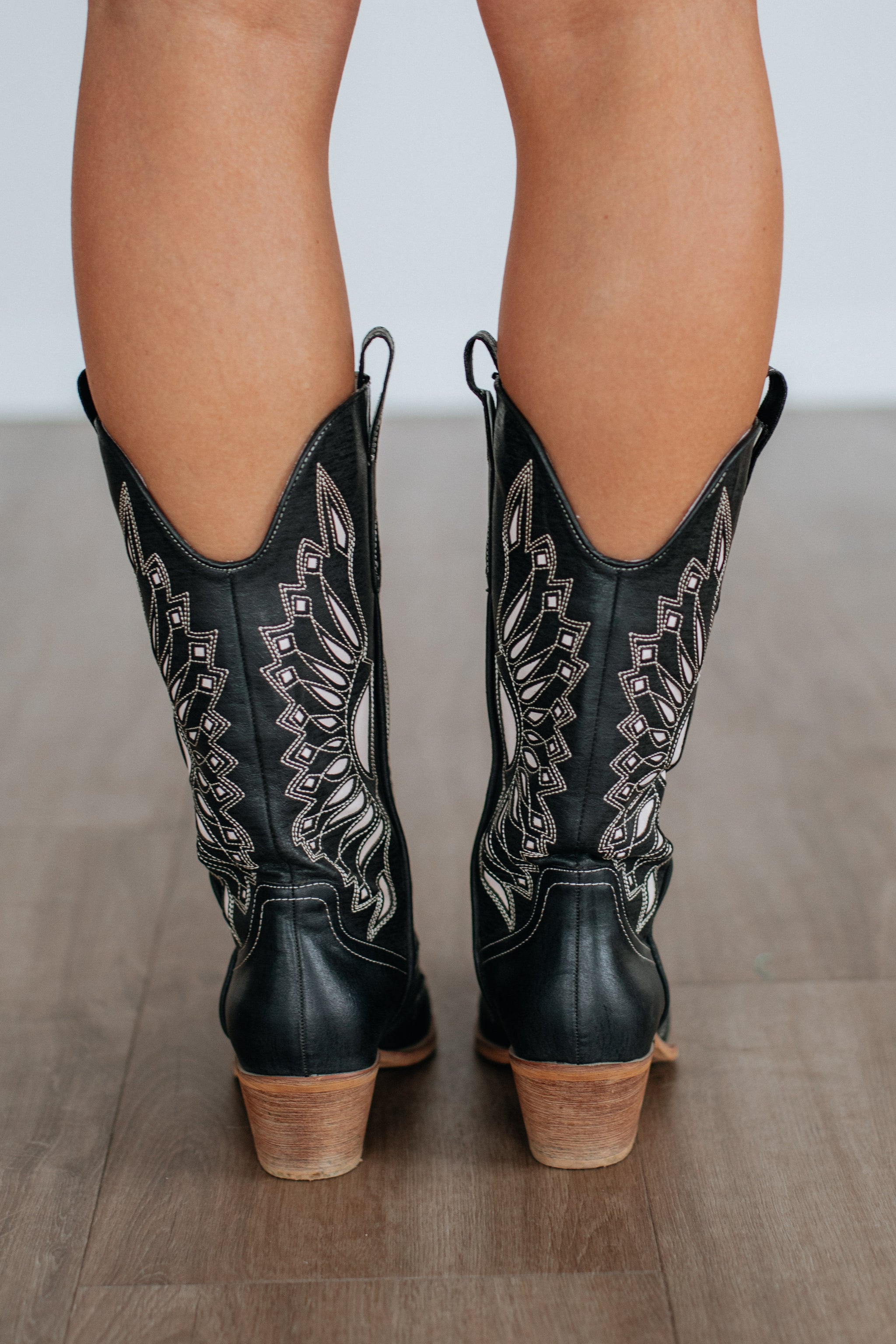 Someone Else's Problem Cowgirl Boots - Black