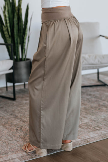 Haylo Wide Leg Pants - Mushroom