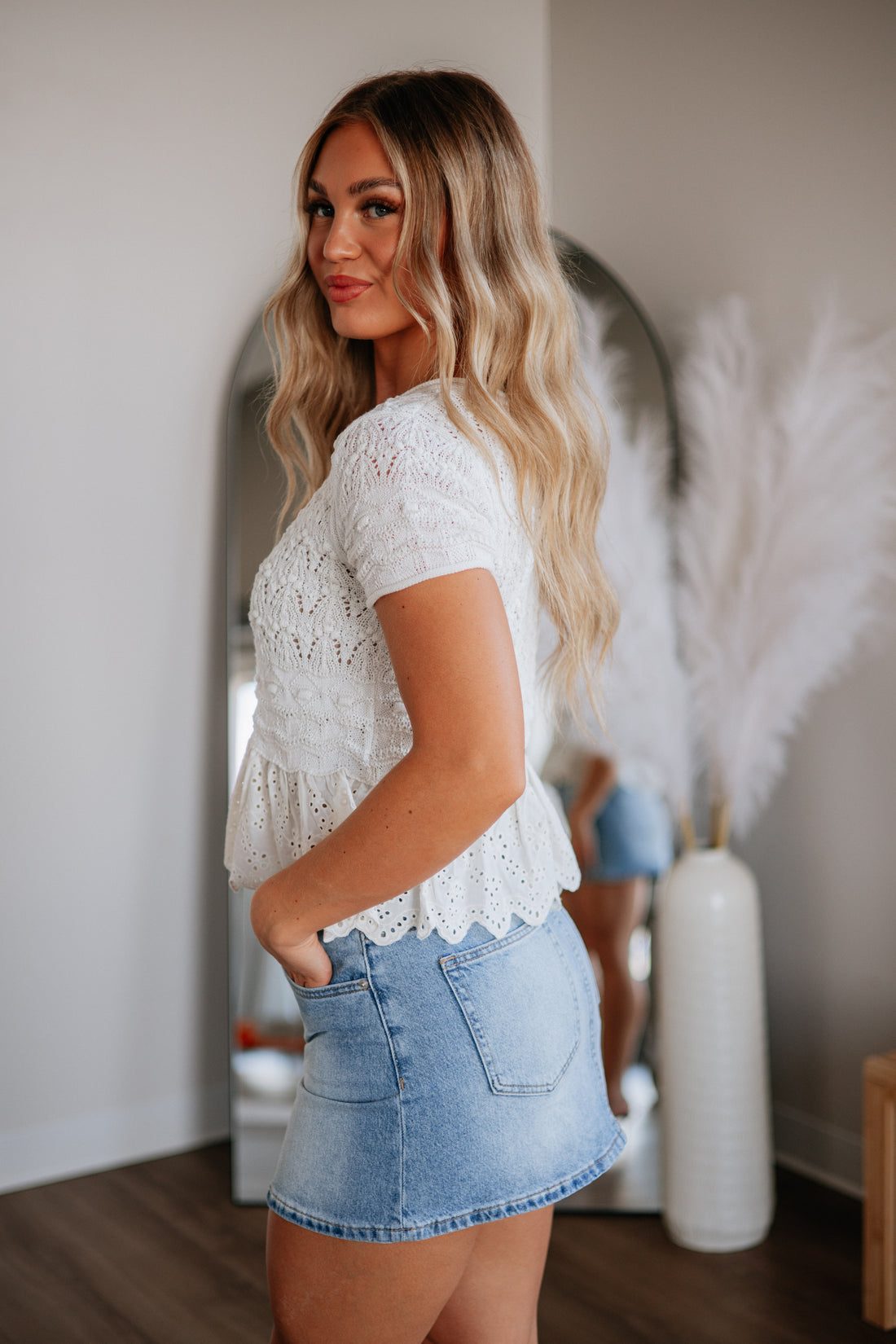 Deena Peplum Top