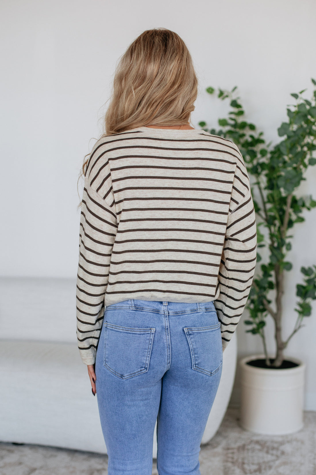 Kylene Striped Top - Oatmeal