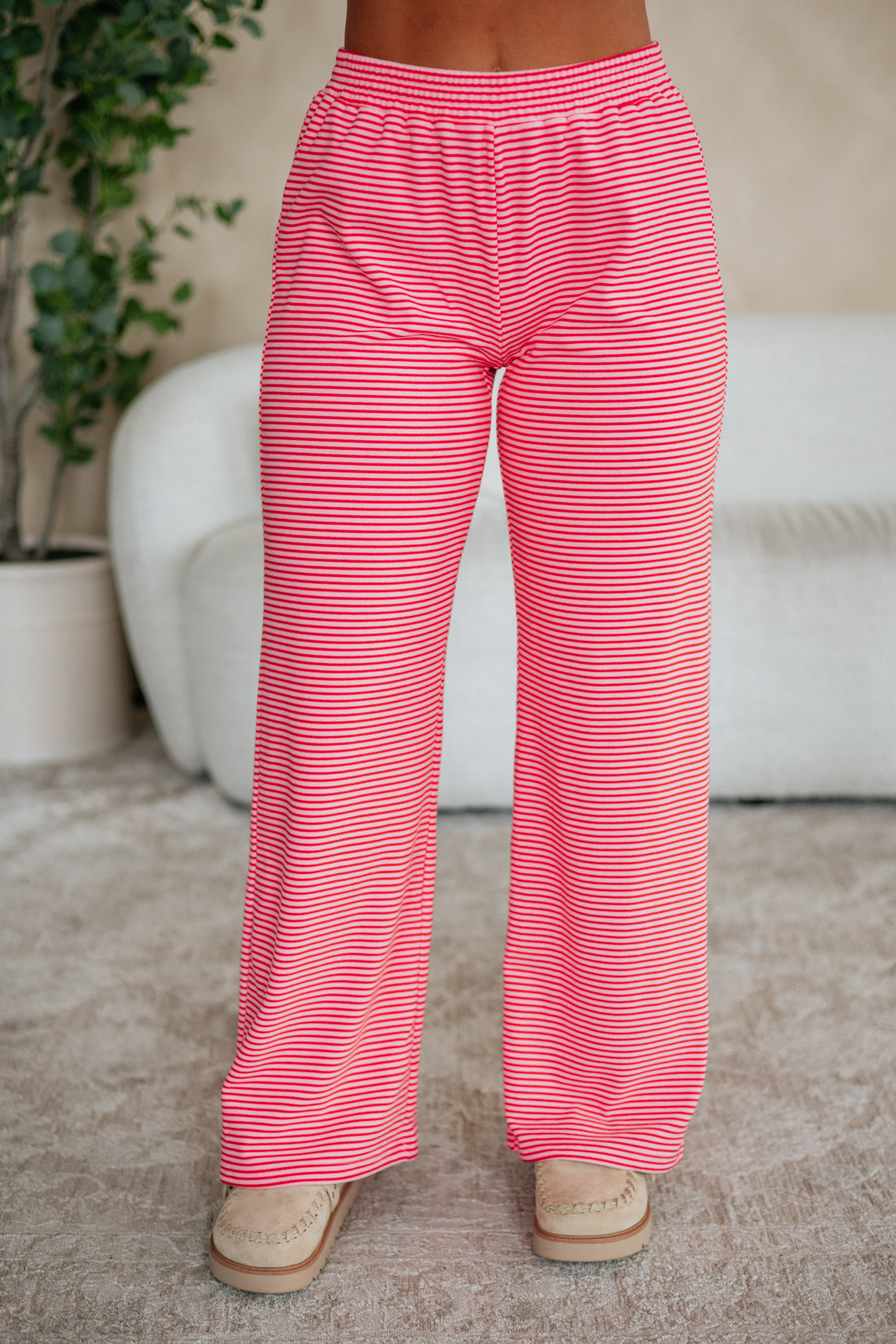 Cayla Striped Pants - Bubblegum Mix