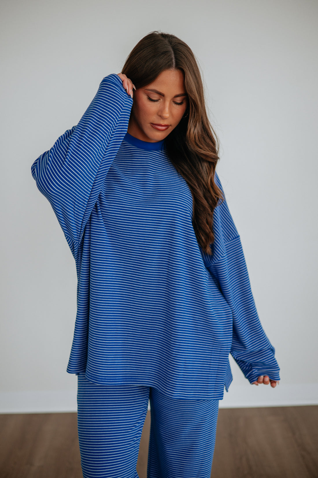 Cayla Striped Top - Cobalt Mix