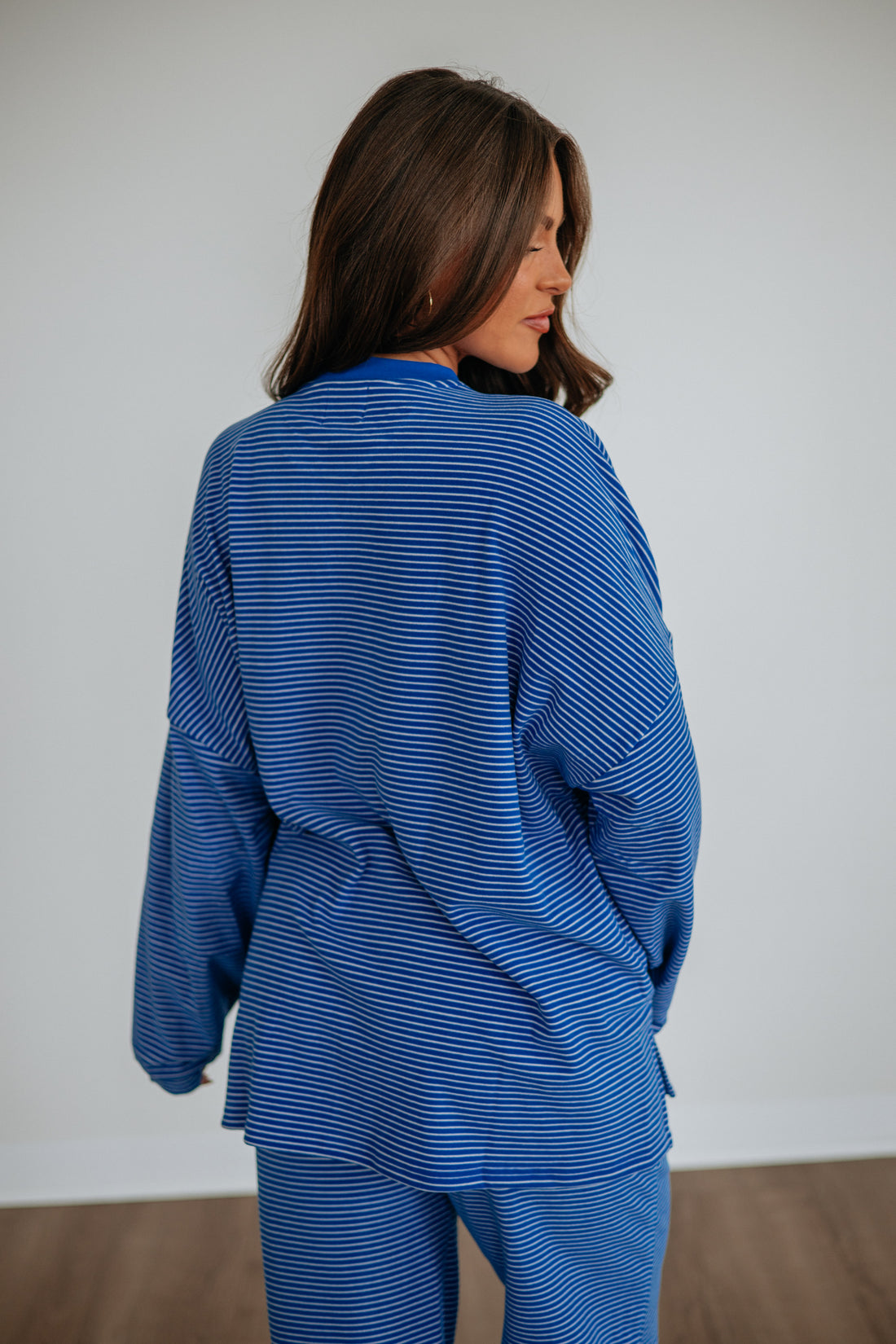 Cayla Striped Top - Cobalt Mix