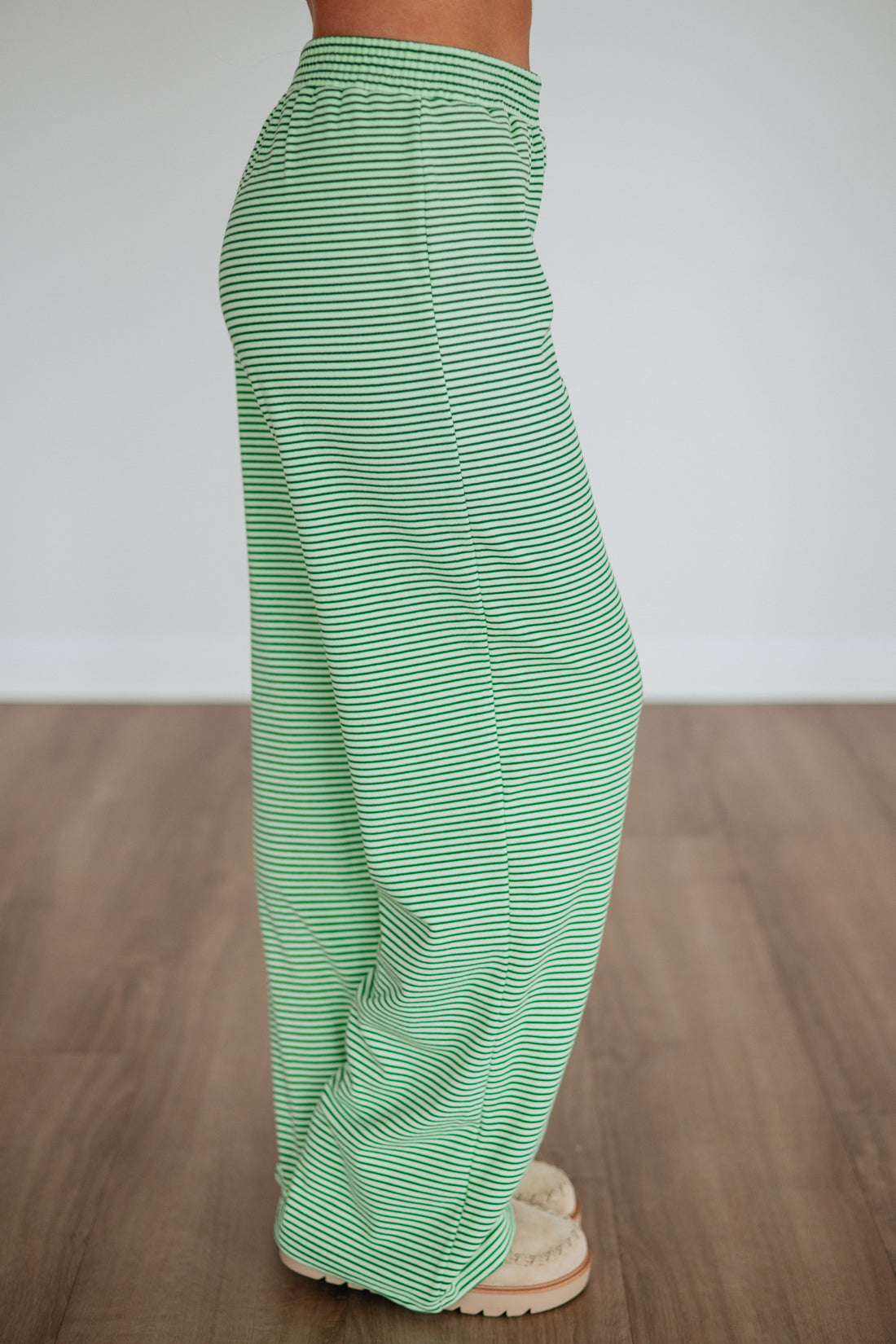 Cayla Striped Pants - Key Lime Mix