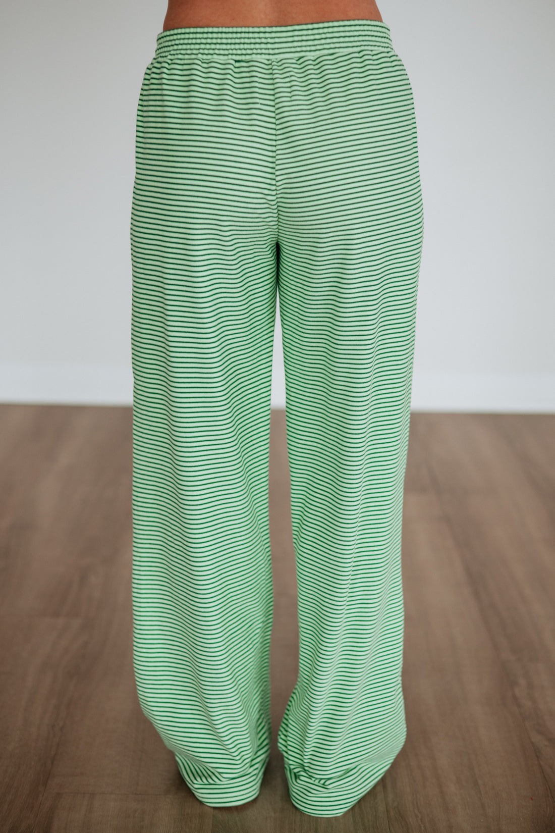 Cayla Striped Pants - Key Lime Mix