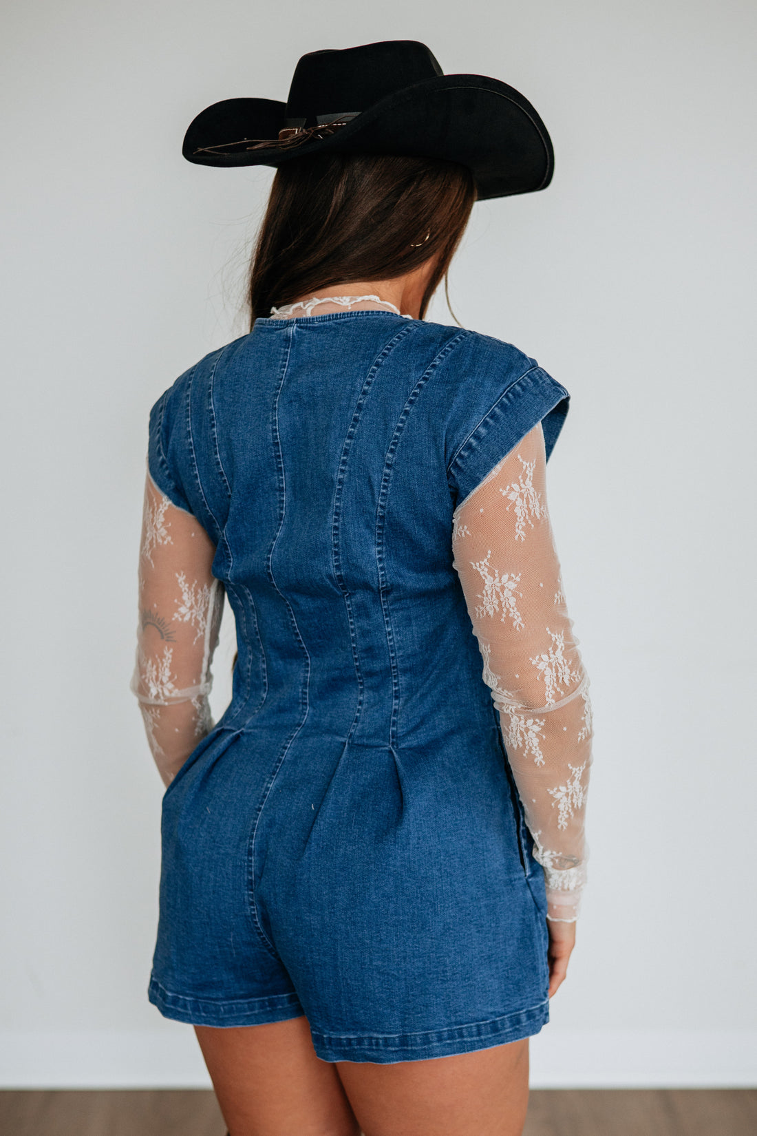 Chrissa Denim Romper