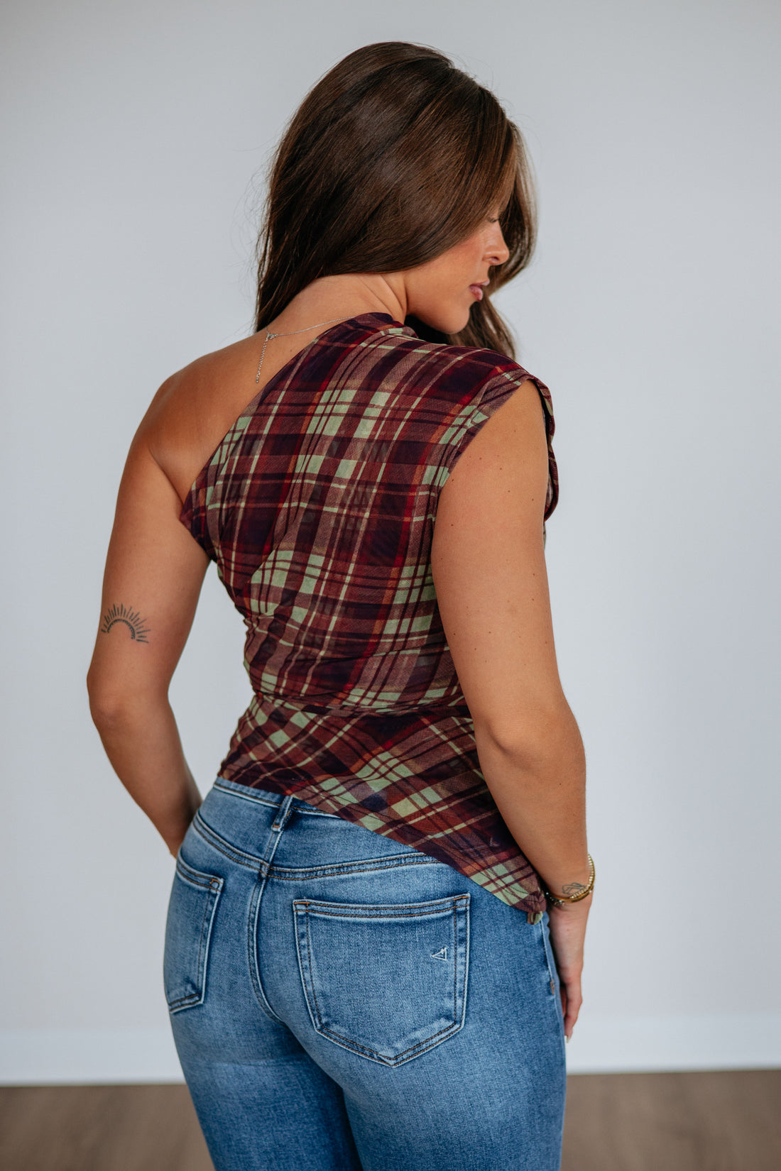 Mylie Plaid Top