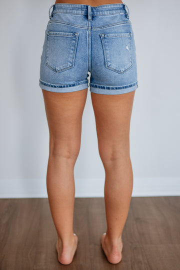 Tierney Risen Shorts - Light Wash
