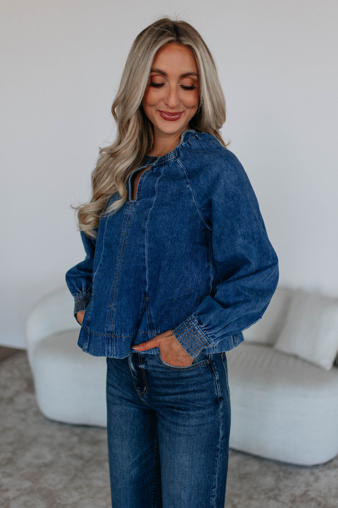 Eliane Denim Top