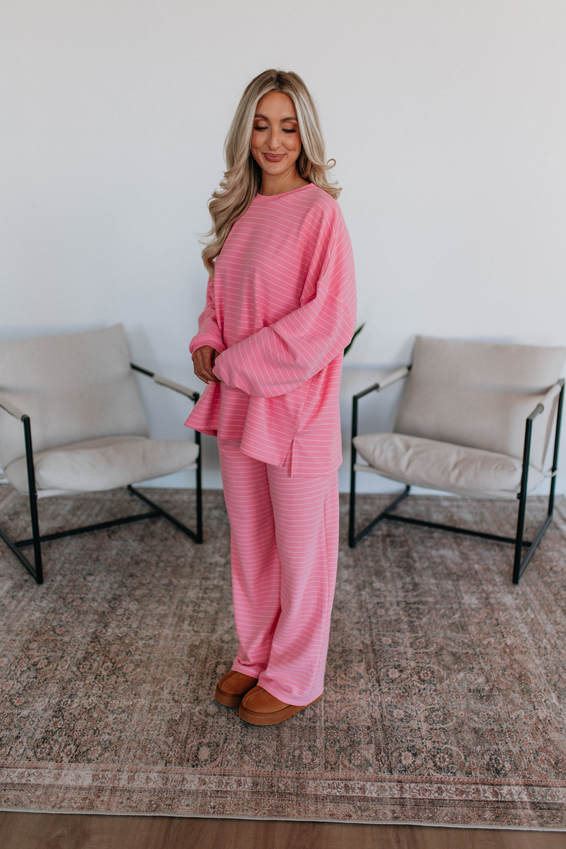 Cayla Striped Pants - Flamingo Mix