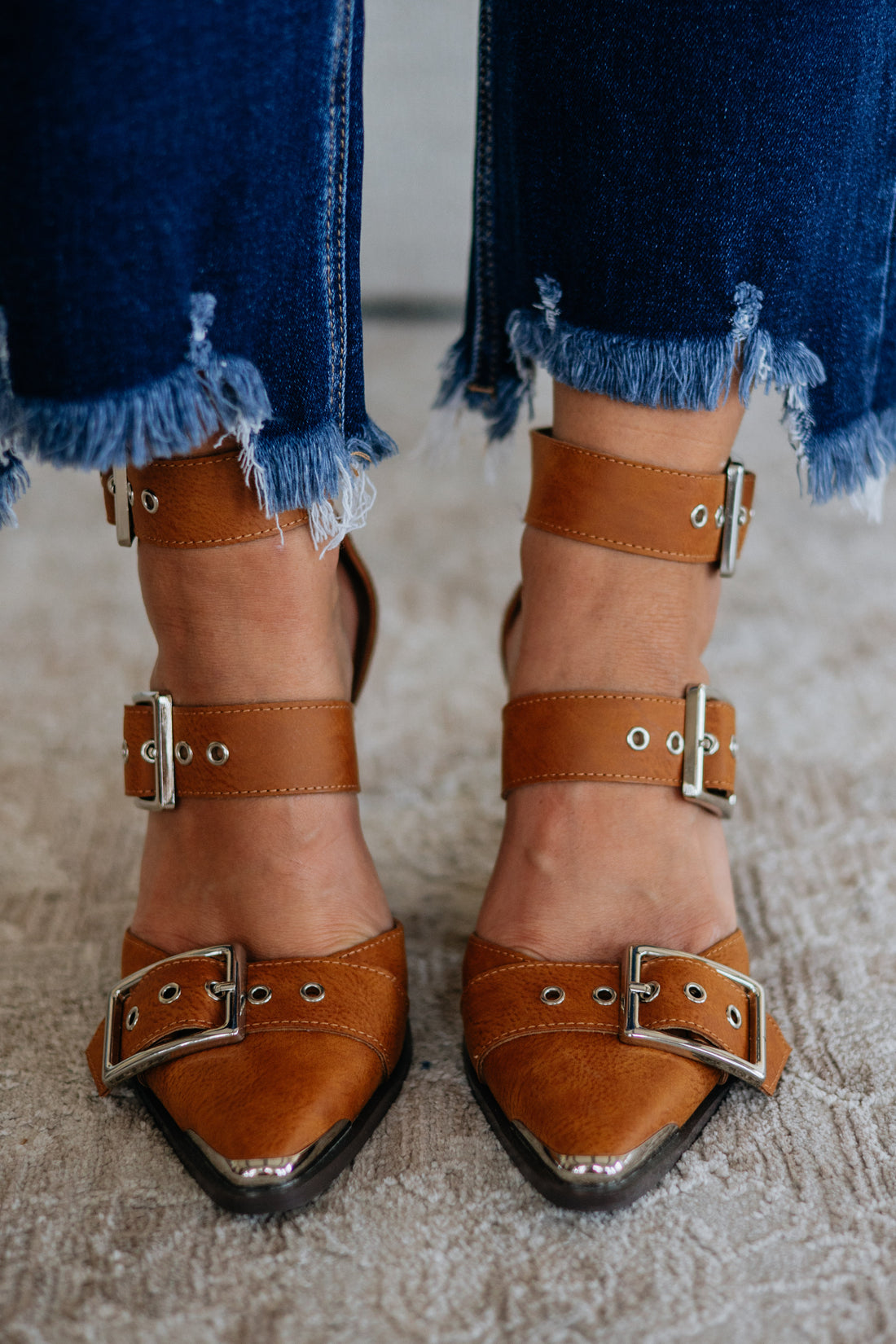 Proving My Point Heels - Cognac