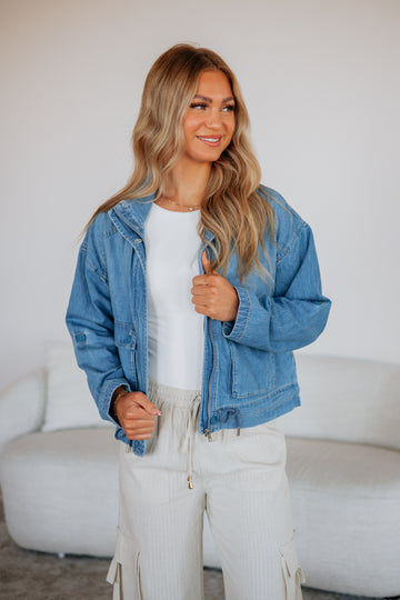 Rowe Risen Denim Jacket - Medium Wash