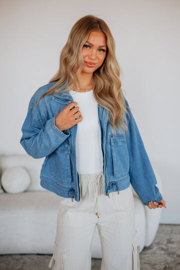 Rowe Risen Denim Jacket - Medium Wash