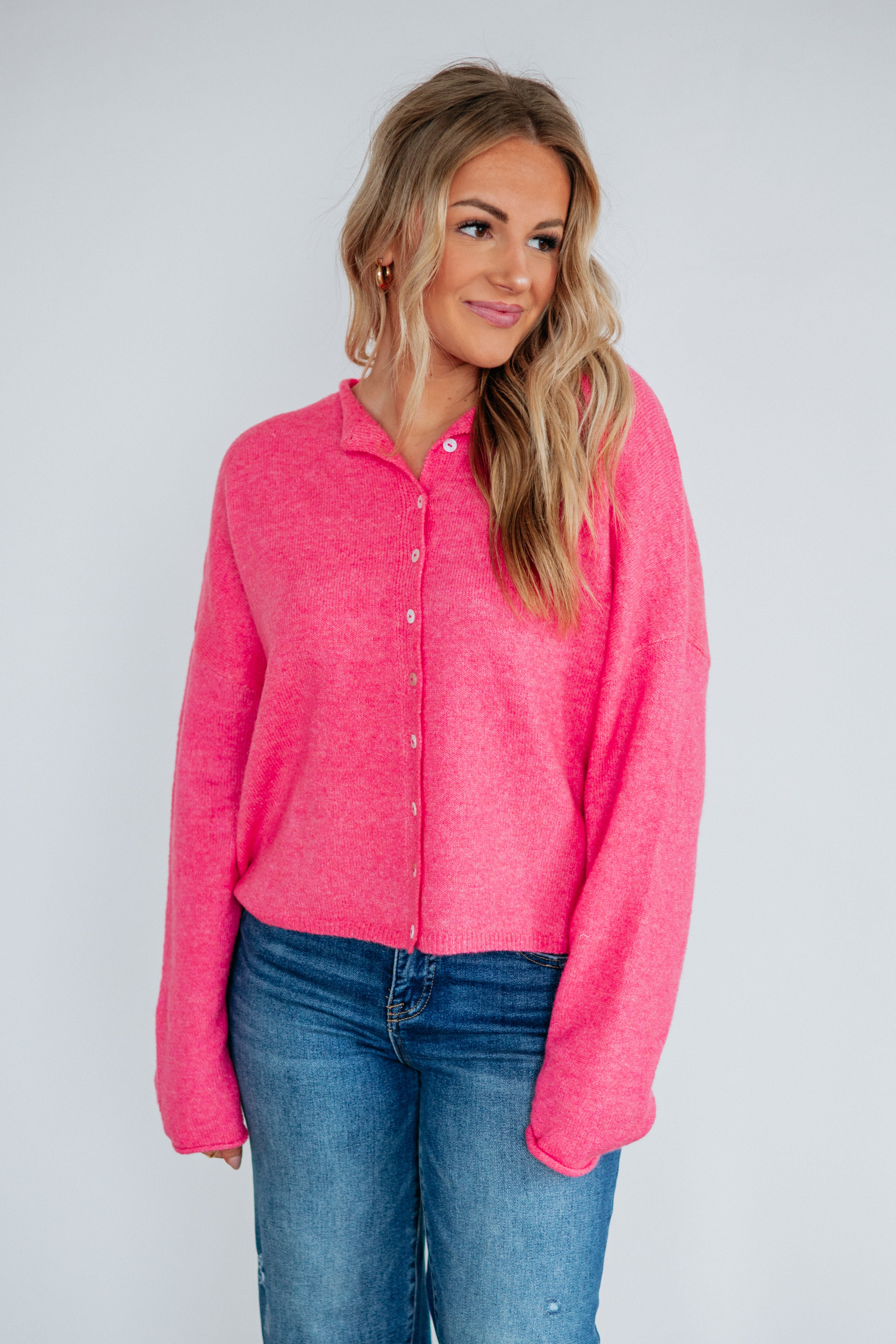 Brooke Cardigan - Punch Pink