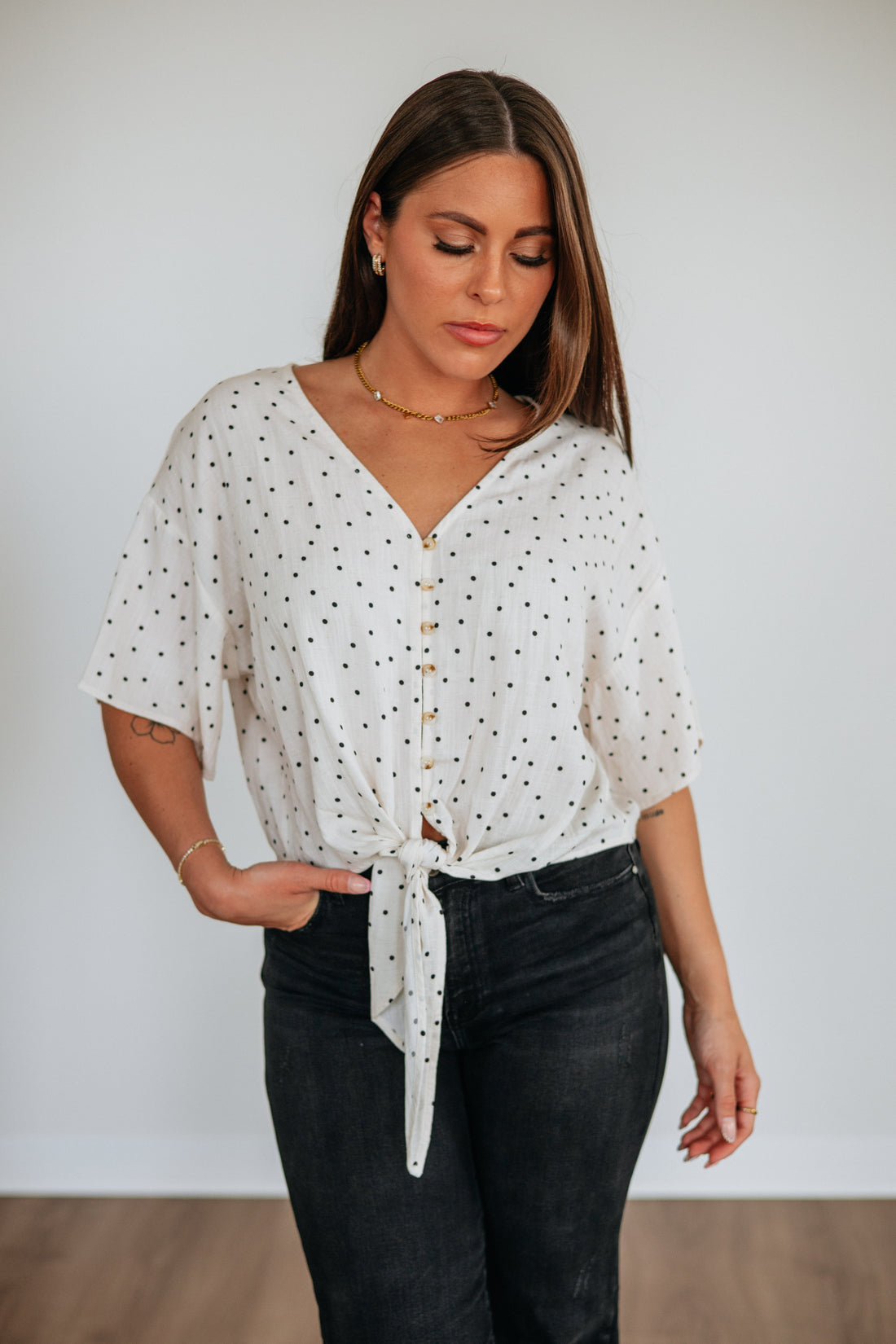 Lucie Polka Dot Top