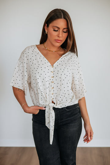 Lucie Polka Dot Top