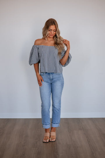 Karine Gingham Top