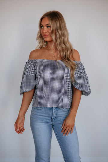 Karine Gingham Top